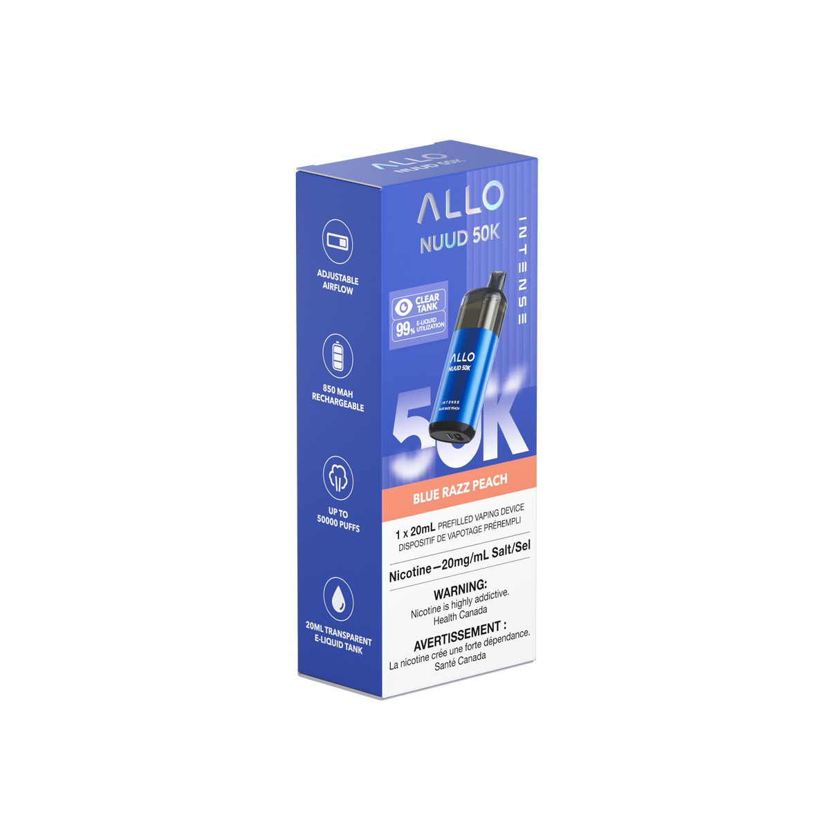 NUUD 50K -  Blue Razz Peach