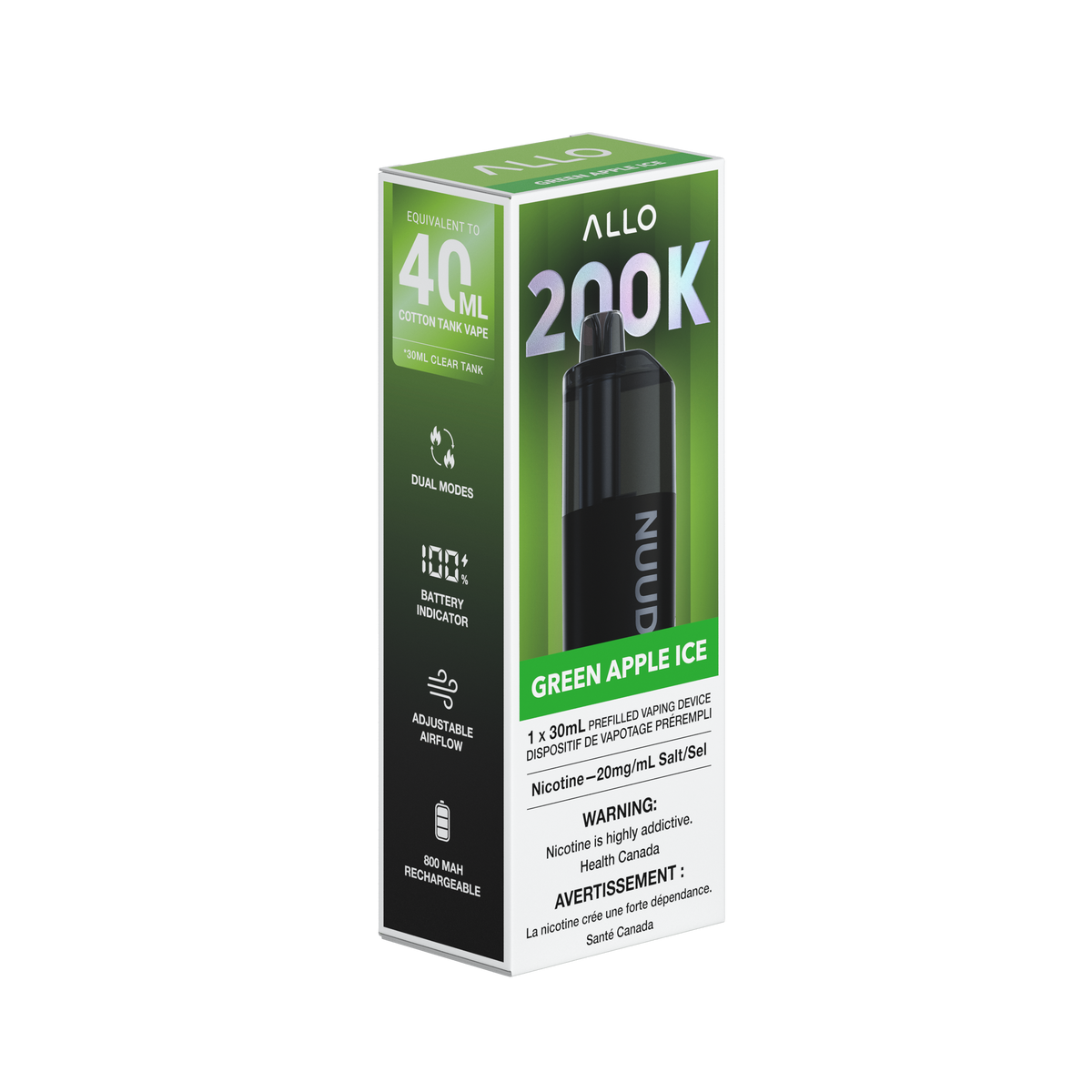 Nuud 200K - GREEN APPLE ICE