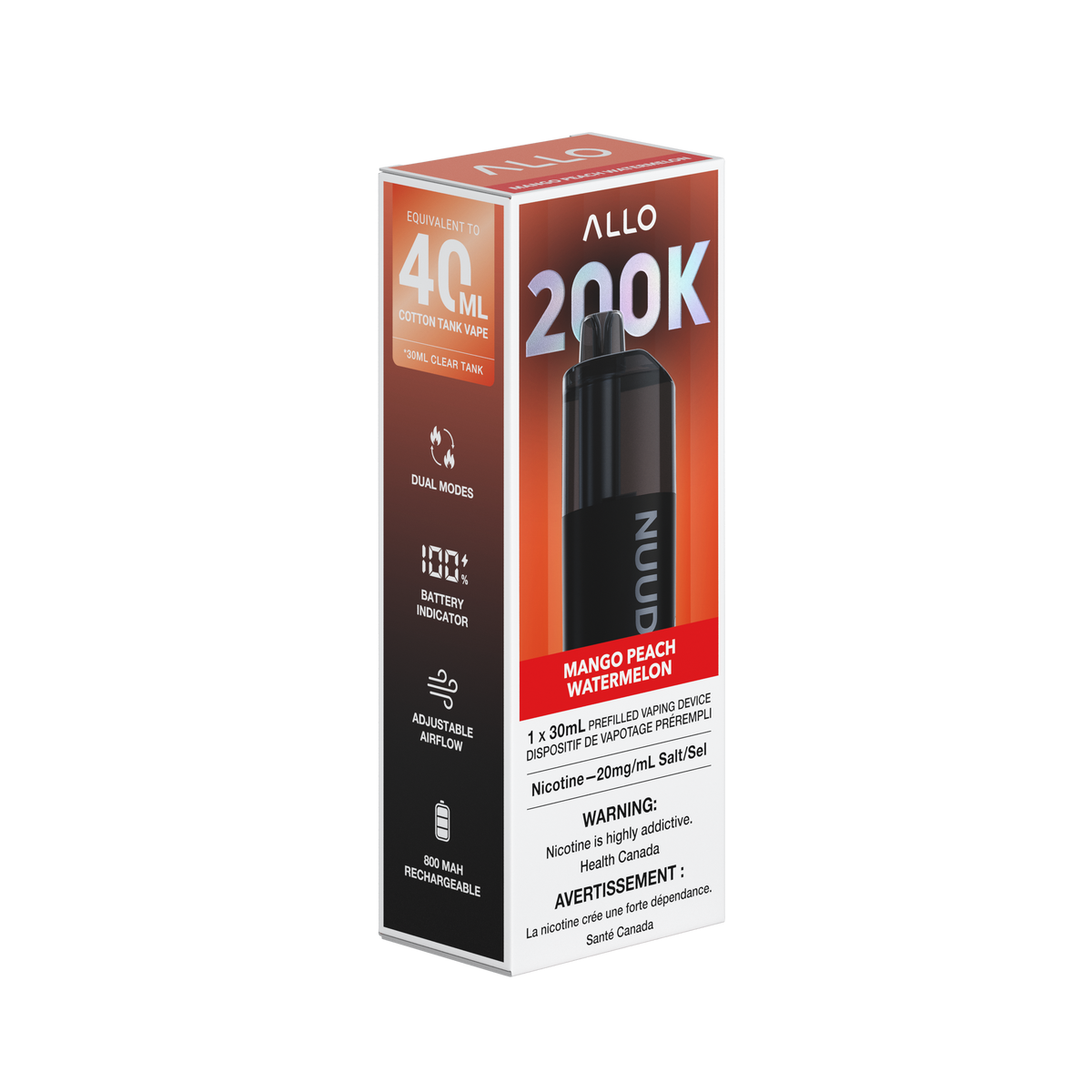 Nuud 200K - MANGO PEACH WATERMELON